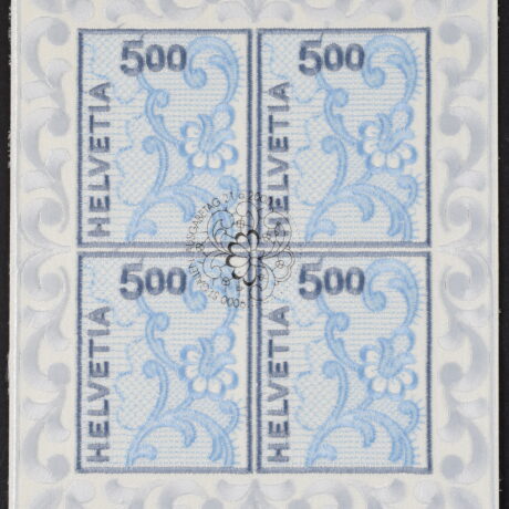 SCHWEIZ, STICKEREI-BLOCK 2000, ERSTTAGSSTEMPEL!